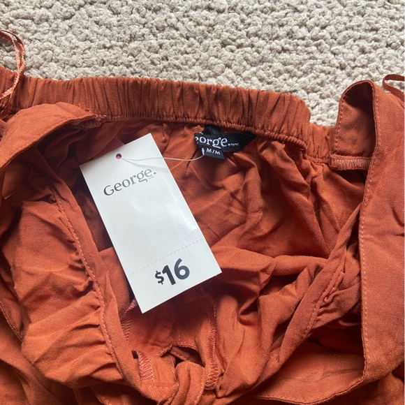 🌸 George 🌸 burnt orange flowy tank top - Picture 3 of 6